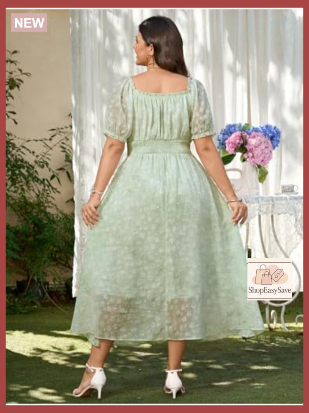 Plus Size Maxi Dress Sweetheart Neckline Boho Floral Chiffon Wedding Guest - Picture 6 of 7